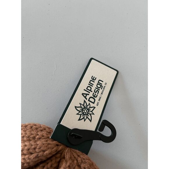 Alpine Design Tan Chunky Knit Beanie Hat Brown - Picture 3 of 5